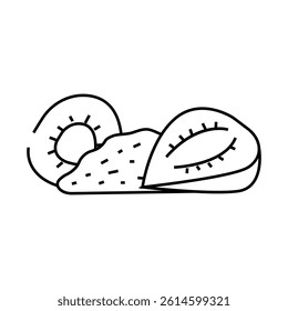 strawberry dried fruit line icon vector. strawberry dried fruit sign. isolated contour symbol black illustration