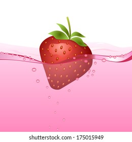 Strawberry drink (vector version; available as raster too)