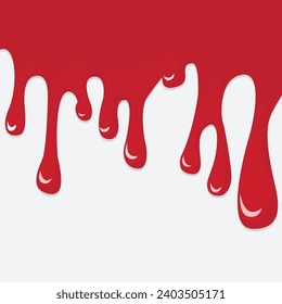 Strawberry drip, fruit melt jam or syrup splash, vector background with berry realistic texture. Strawberry drip or sweet jelly liquid pattern with seeds, fruit candy or jam melt flow of berry syrup