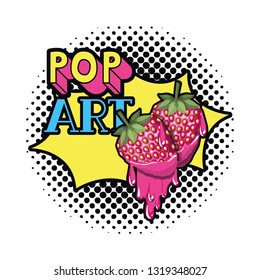 strawberry dripping icon