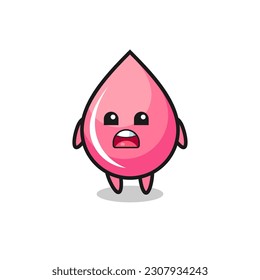 ilustración de jugo de fresa con expresión de disculpas, diciendo que lo siento, diseño de estilo lindo para camiseta, pegatina, elemento logo