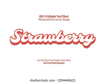 Strawberry Editable Text Effect Template