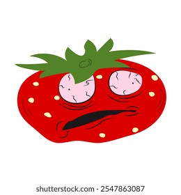 Strawberry. Emotions. Stickers. Memes. Insomnia