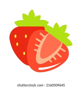 Fruta exótica de fresa. Ilustración del vector