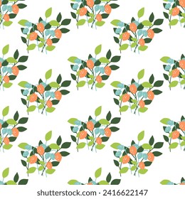 Strawberry Fields Nature Agriculture Vector Pattern can be use for background and apparel design