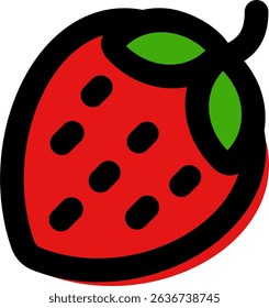 Strawberry filled icon design style