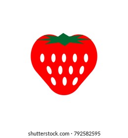 Strawberry flat icon illustration