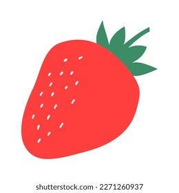Icono plano de fresa aislado en fondo blanco para diseño, ilustración vectorial.