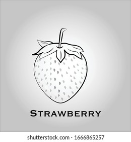 Strawberry flat icon vector. Isolated objects. Vector illustration. Simple vector for Graphic design. Healthy Life-style, balance diet food and nutrition diet  concept. 