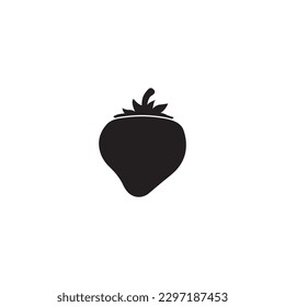 Strawberry flat style icon. Fruit and vegetable icon for web site design, logo, app, UI. Strawberry delicious fruits sign and symbol. EPS 10.