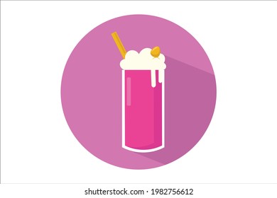 Strawberry Flavor Milkshake with Float