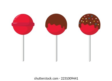 strawberry flavored candies illustration design with various toppings