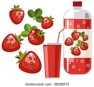 Strawberry flavored soda