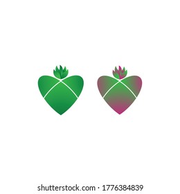 Strawberry flower design vector 