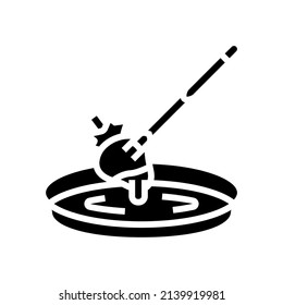 strawberry fondue glyph icon vector. strawberry fondue sign. isolated contour symbol black illustration