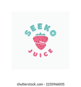 Strawberry, food shop,  logo design, juice bar, brand identity, restaurant  