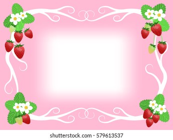 Strawberry frame illustration
