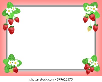 Strawberry frame illustration