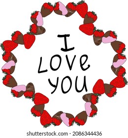 strawberry frame with the inscription