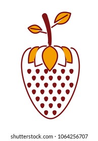 strawberry fresh fruit icon