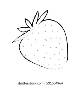 strawberry fresh fruit icon vector illustration graphic design