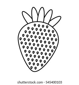 strawberry fresh fruit icon vector illustration design