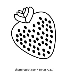 strawberry fresh fruit isolated icon vector illustration design
