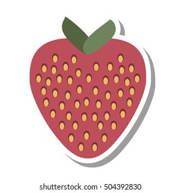 strawberry fresh fruit isolated icon vector illustration design