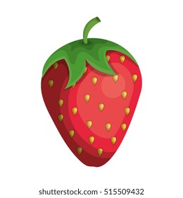 strawberry fresh fruit isolated icon