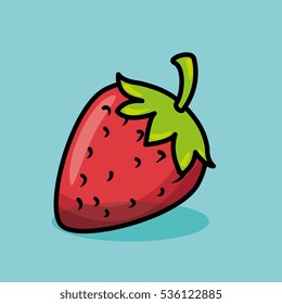 strawberry fresh fruit isolated icon
