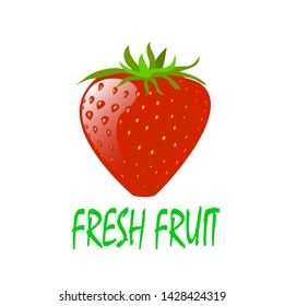 Strawberry Fresh Fruit Logo Education Stock Vector (royalty Free 