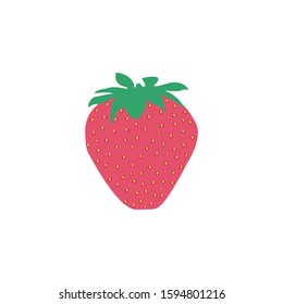 Strawberry  fresh fruits vector illustration isolated on a white background