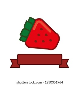 strawberry fresh isolated icon