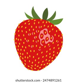 Strawberry fruit 2d vector art