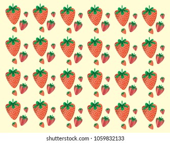 strawberry fruit  background vector and Illustration
