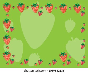 strawberry fruit  background vector and Illustration