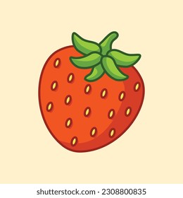 Ilustración del icono de la fresa de fruta 
