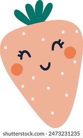 Vektorillustration der Erdbeerfruchtfigur