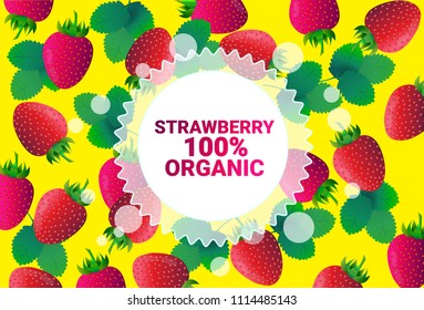 strawberry fruit colorful circle copy space organic over fresh fruits pattern background healthy lifestyle or diet concept