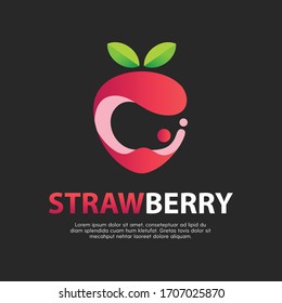 Strawberry Fruit design with modern style vector illustration