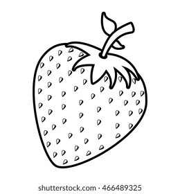 strawberry fruit design over white background, Vector illustration