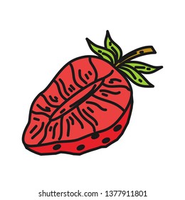 Strawberry Fruit Design Template Vector