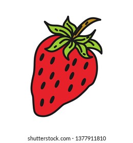 Strawberry Fruit Design Template Vector