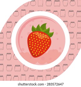 strawberry fruit design, vector illustration eps10 graphic 