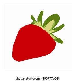 strawberry fruit draw by hand