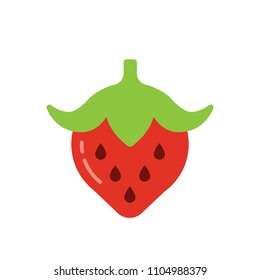 Strawberry Fruit Flat Icon