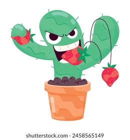 Icono de Strawberry Fruit Flat Stickers
