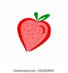 Strawberry fruit hand drawn vector illustration