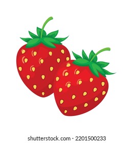 Strawberry fruit icon. Strawberry fruit