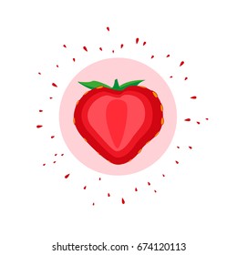 Strawberry fruit icon